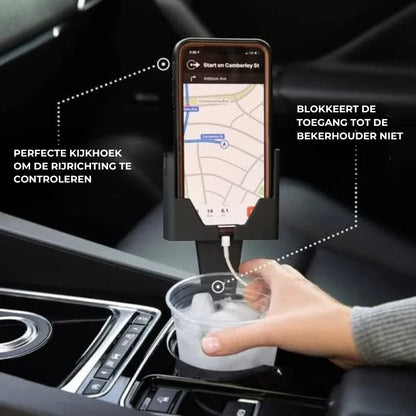 2-in-1 Beker- en Telefoonhouder Auto