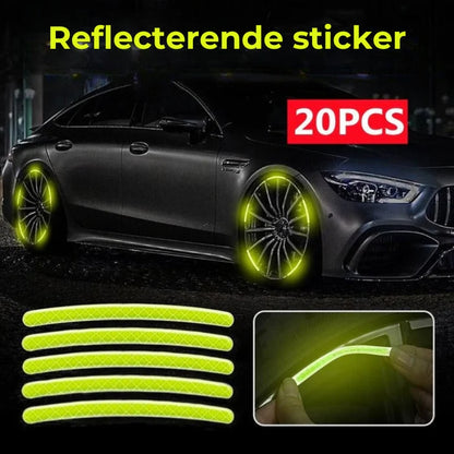 Autowiel Lichtgevende Stickers (20st)