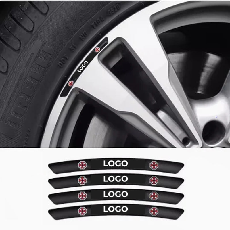 3D Autowiel Stickers (4st)