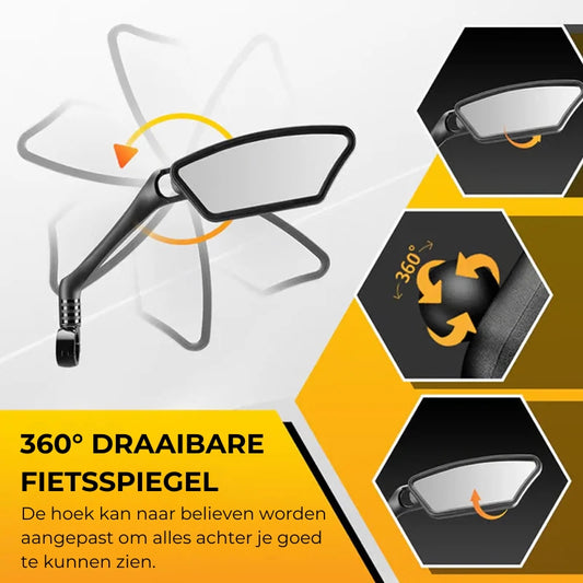 360° draaibare en verstelbare fietsspiegel