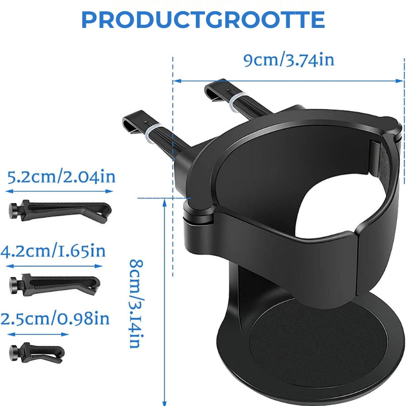 Holdio™ - Verstelbare bekerhouder voor in de auto