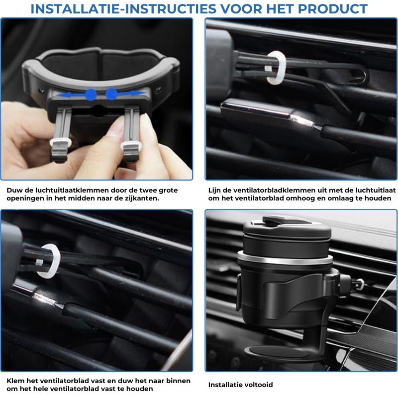 Holdio™ - Verstelbare bekerhouder voor in de auto