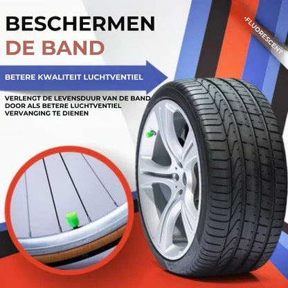 Autobanden Fluorescerende Ventieldopjes Set (4st)