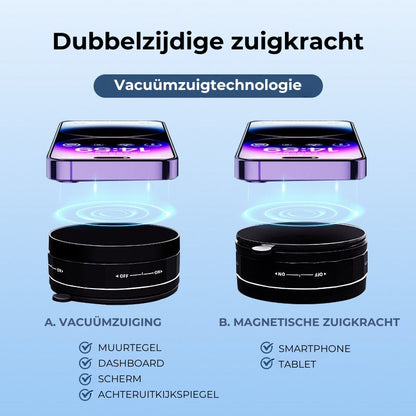 Magnetische Telefoonhouder met Vacuümzuiging