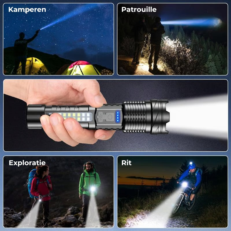 💥Witte laserzaklamp met SOS-waarschuwingslamp