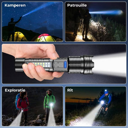 💥Witte laserzaklamp met SOS-waarschuwingslamp