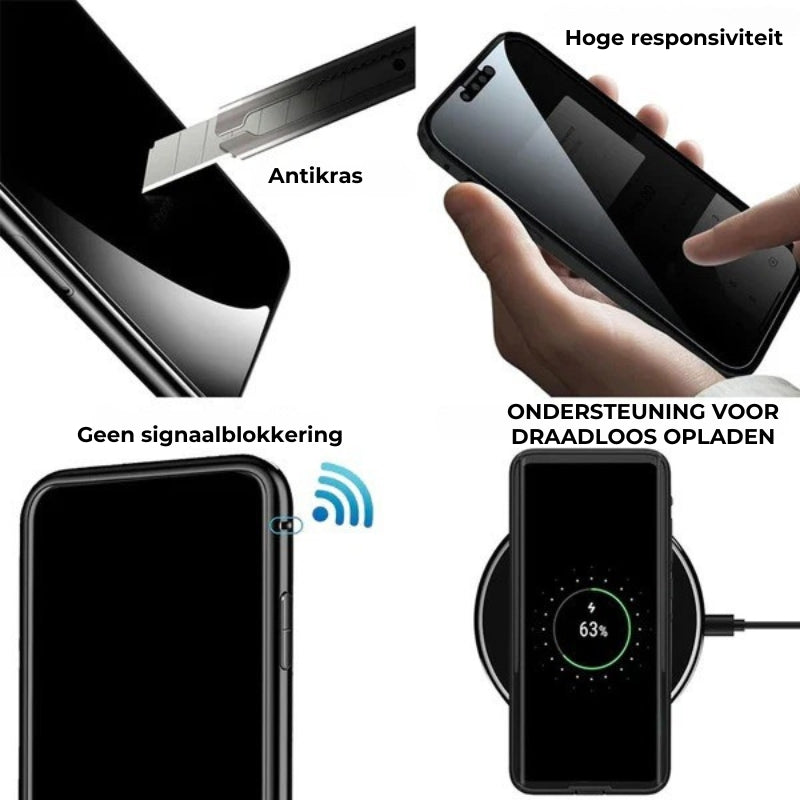 Dubbelzijdig iPhone Magnetisch Gehard Glas Volledig Beschermend Hoesje