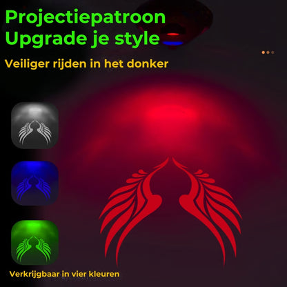 Fietsachterlicht - Vleugelprojectie