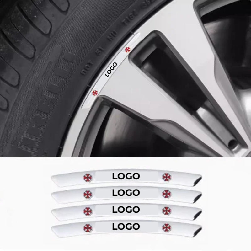 3D Autowiel Stickers (4st)