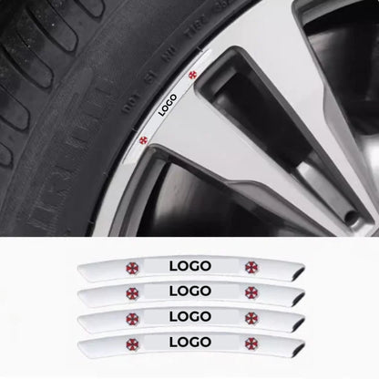 3D Autowiel Stickers (4st)