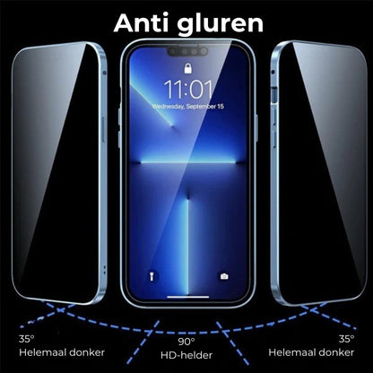 Dubbelzijdig iPhone Magnetisch Gehard Glas Volledig Beschermend Hoesje