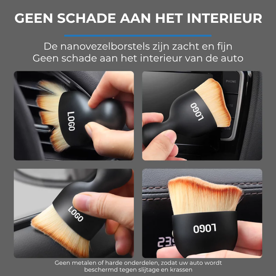 Microvezel Autoborstel – geschikt voor zowel natte als droge reiniging