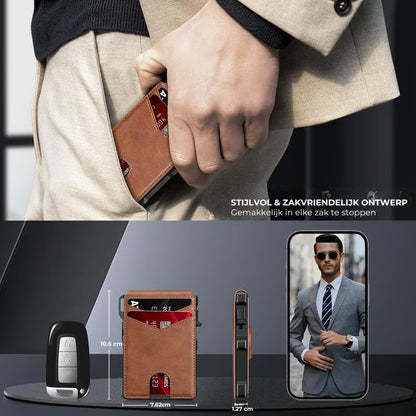 Leren RFID Airtag Portemonnee