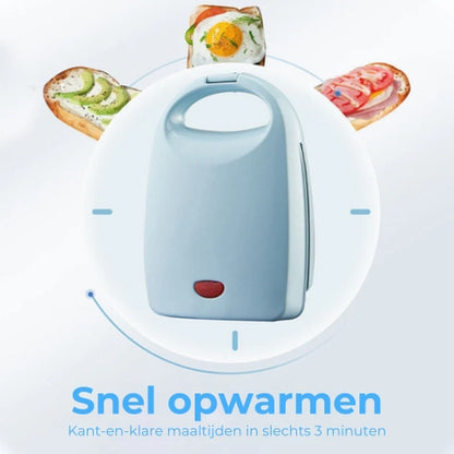 Compacte multifunctionele sandwichgrill met snelle opwarming