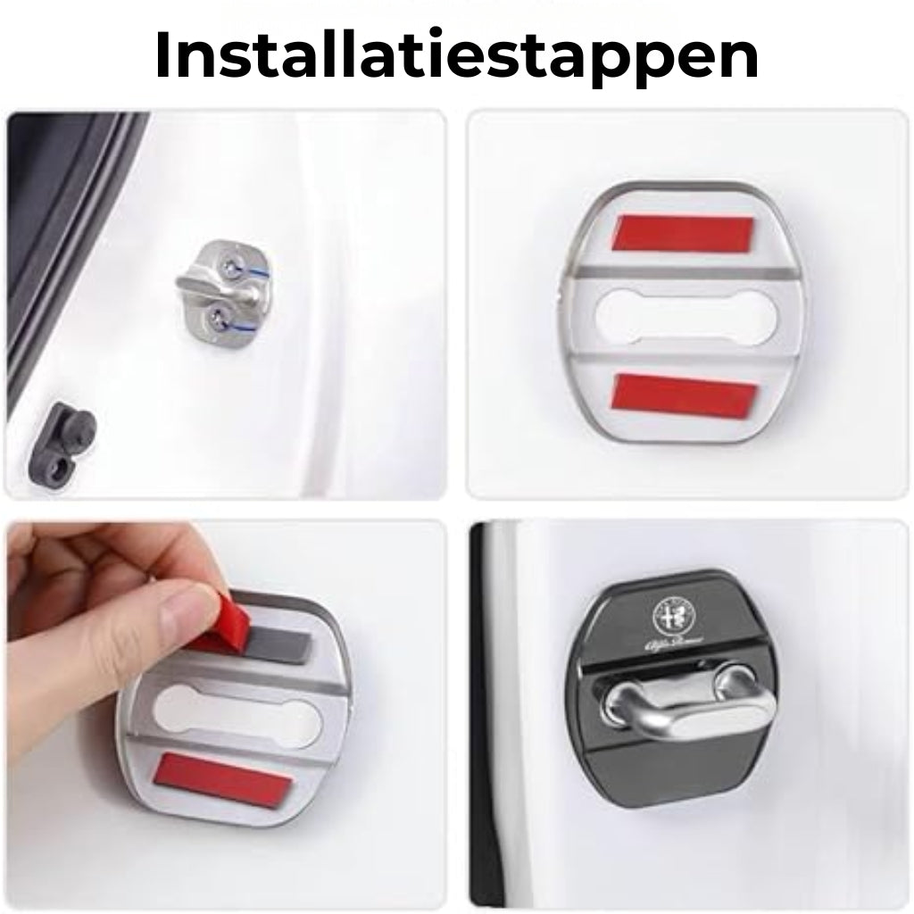 📣 Auto Deurgrendel Metalen Beschermcovers (4 stuks)