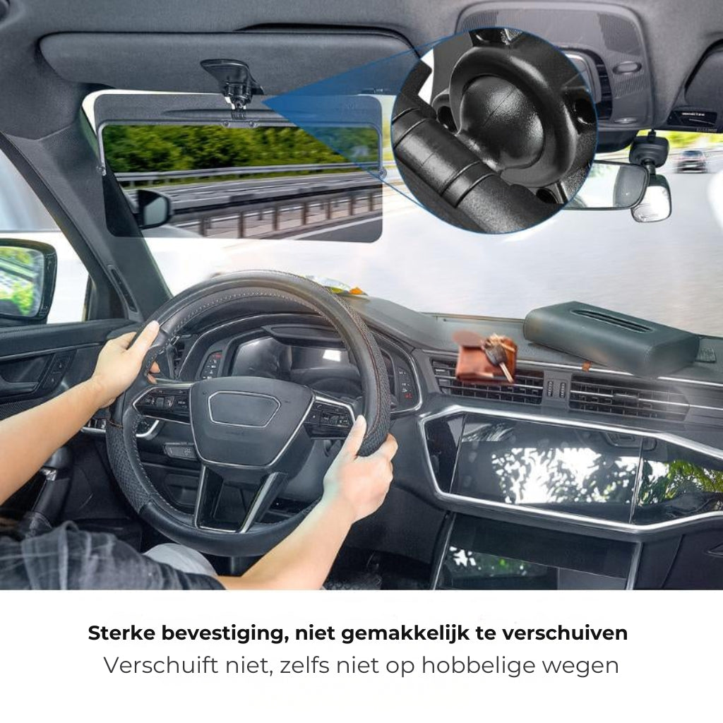 Zonneklep voor auto met gepolariseerde bescherming tegen verblinding