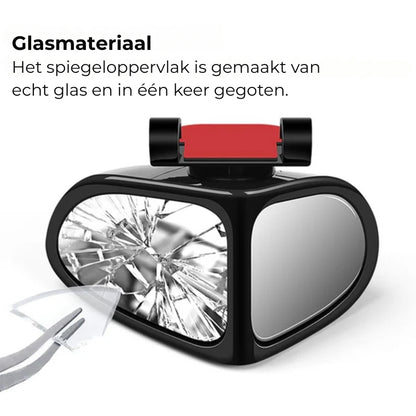Biflect - Dodehoekspiegelset, 360° draaibaar en vergroot zicht (2st)
