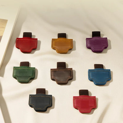 Leren bladwijzer en penhouder - Gepersonaliseerd, gemaakt van leer