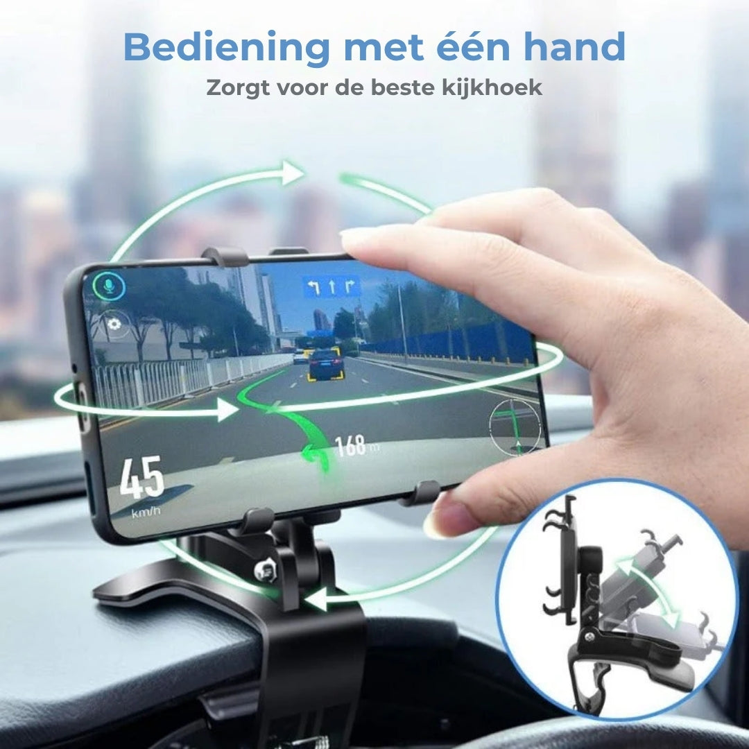 Dashboardklem met 360 graden draaibare bevestiging