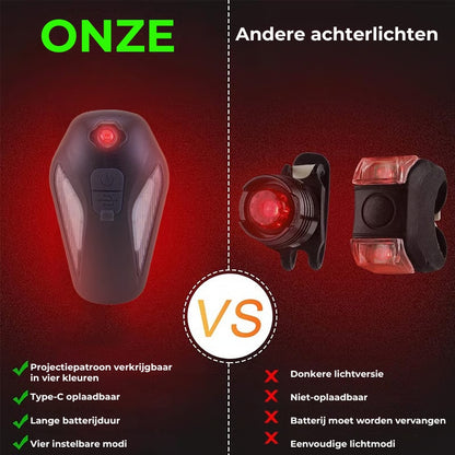 Fietsachterlicht - Vleugelprojectie