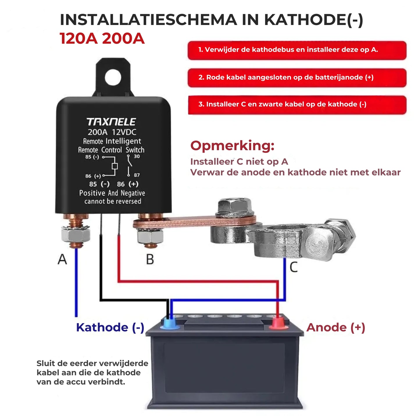🔌Draadloze Autostarter Batterijschakelaar