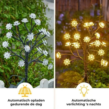 Zonne-Energie Kersenbloemen Tuinlamp