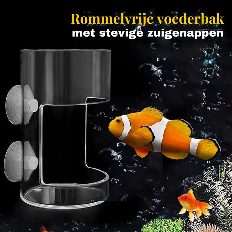 Rommelvrije aquarium voederbak