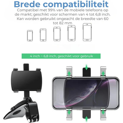 Dashboardklem met 360 graden draaibare bevestiging