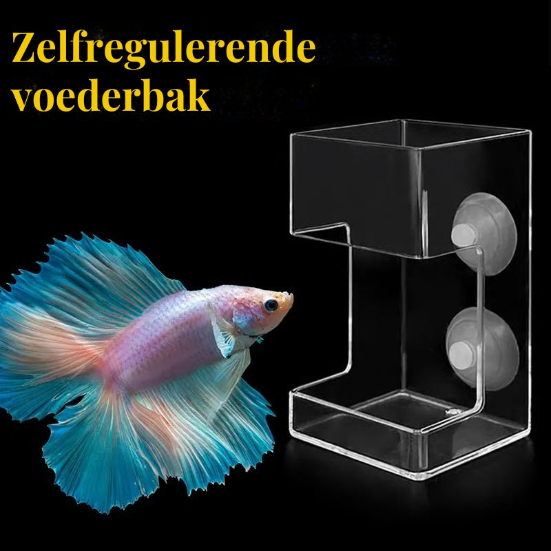 Rommelvrije aquarium voederbak