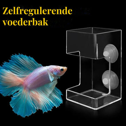 Rommelvrije aquarium voederbak