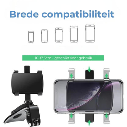 Dashboardklem met 360 graden draaibare bevestiging