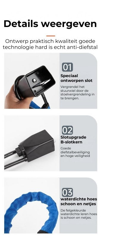 Stuurwiel Anti-Diefstal Ketting