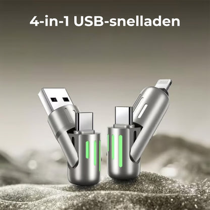 🔥4-in-1 Usb-Oplaadkabel Voor Snel Opladen Max 60W