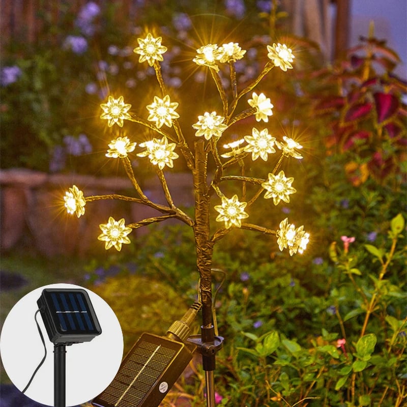Zonne-Energie Kersenbloemen Tuinlamp