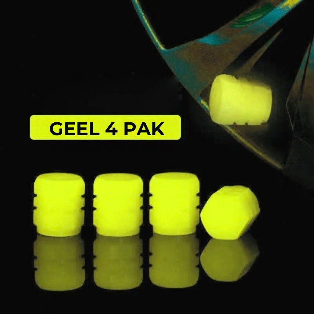 Autobanden Fluorescerende Ventieldopjes Set (4st)