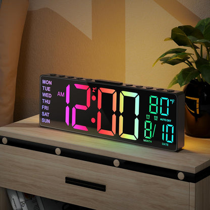 10.5'' digitale grote wekker met 8-in-1 RGB kleuren