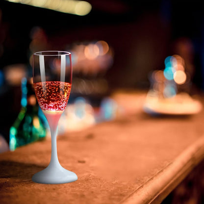 LED verlichte glazen voor wijn en champagne