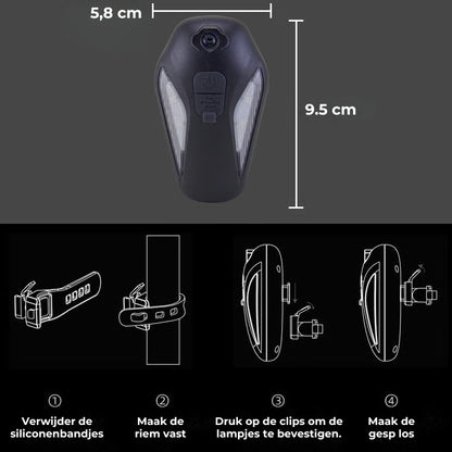 Fietsachterlicht - Vleugelprojectie