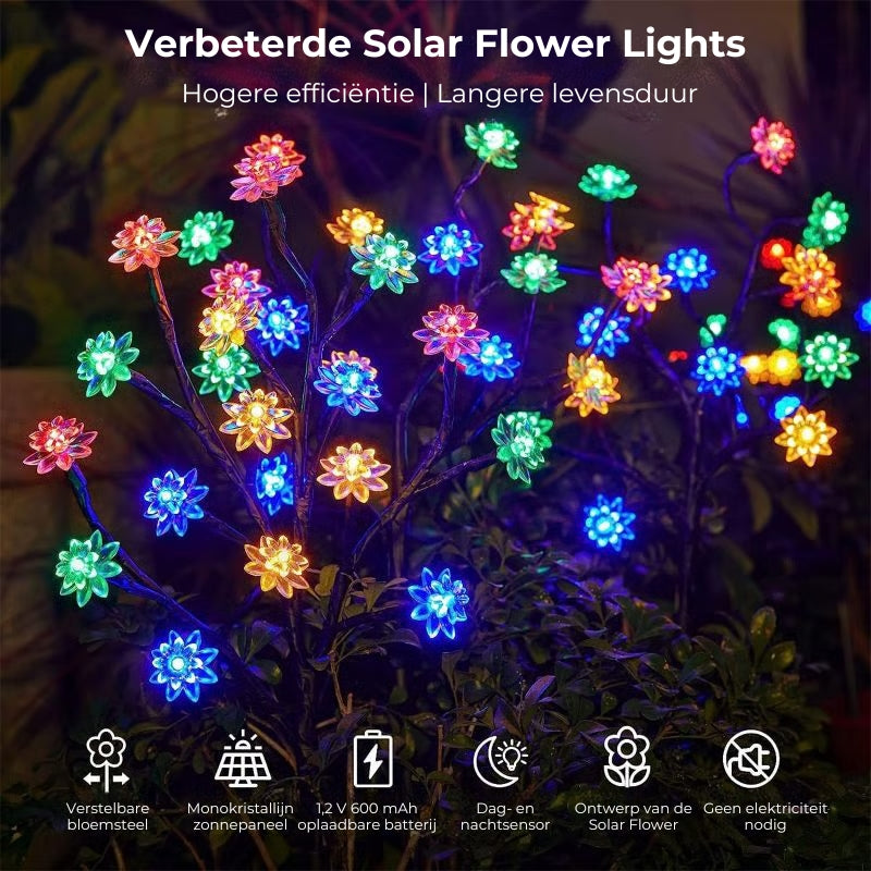 Zonne-Energie Kersenbloemen Tuinlamp