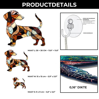 Hangende Hond - Raamdecoratie