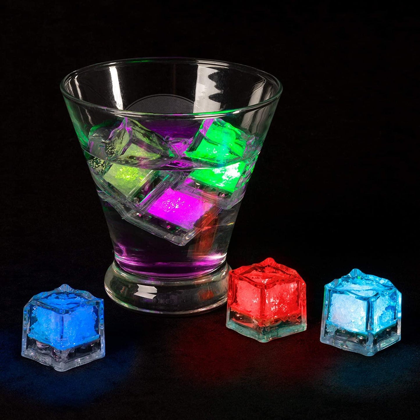 Vloeistofgeactiveerde LED Ijsblokjes (set van 6)