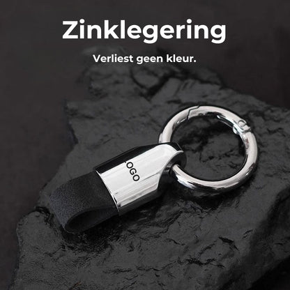 Metalen Suède Autosleutelhanger