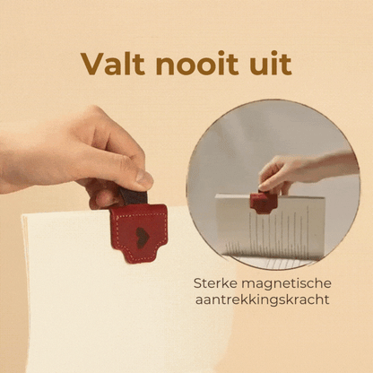 Leren bladwijzer en penhouder - Gepersonaliseerd, gemaakt van leer