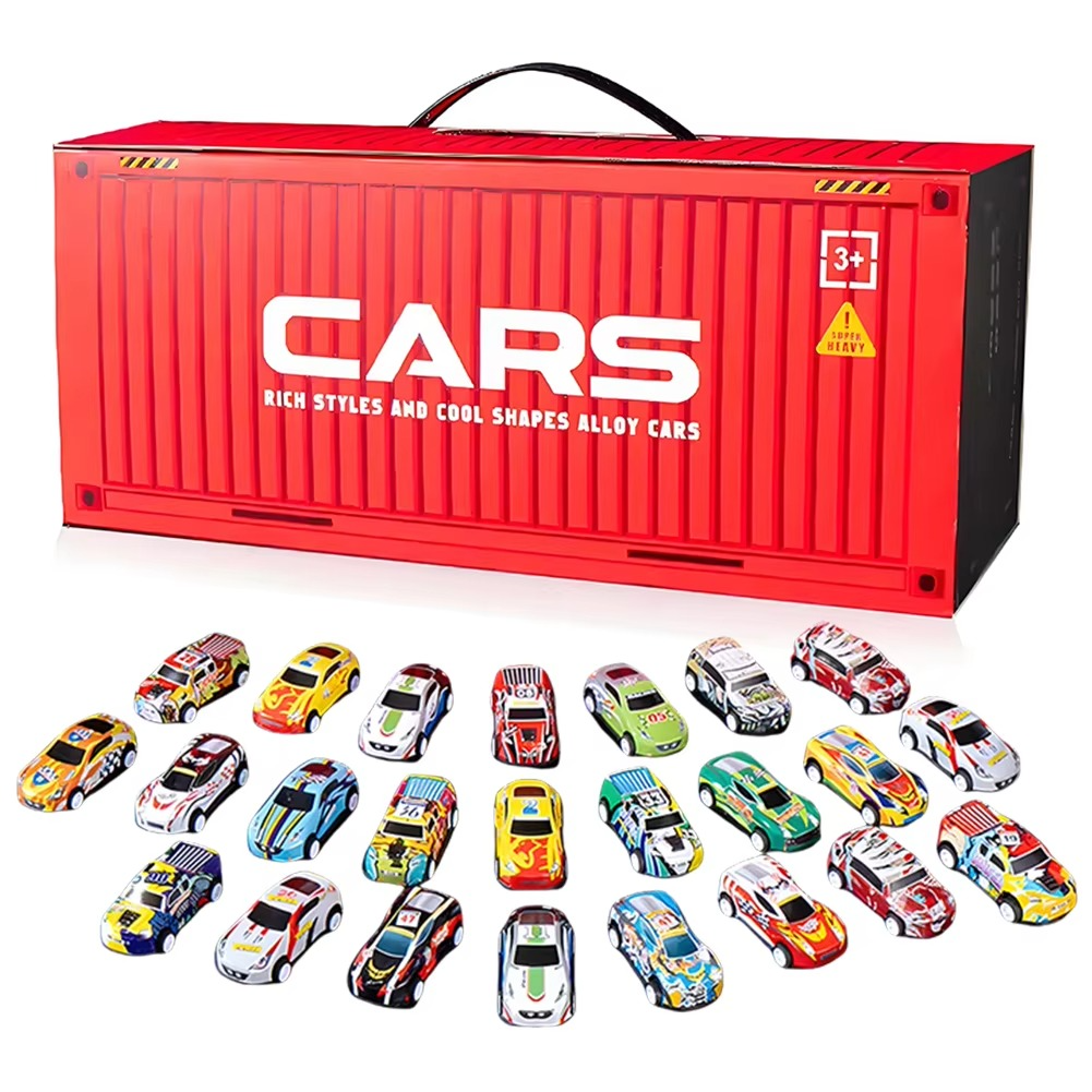 48 Mini-auto Set met terugtrekmotor en geïntegreerde garage