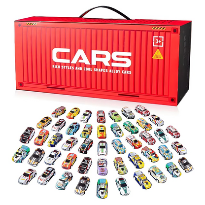 48 Mini-auto Set met terugtrekmotor en geïntegreerde garage