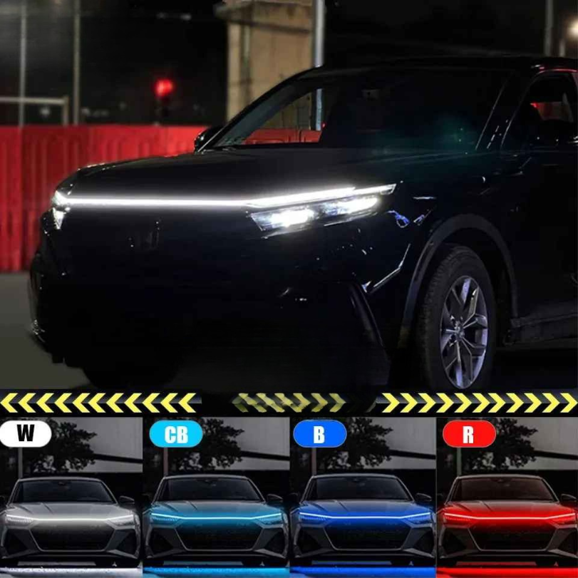 Dynamische LED Motorkap Belichting (2m strip)