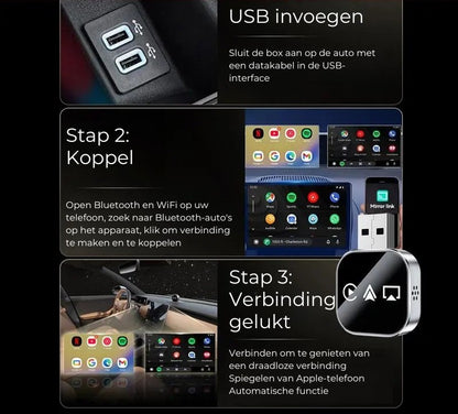 Draadloze Carplay Adapter V3 - Schermweergave