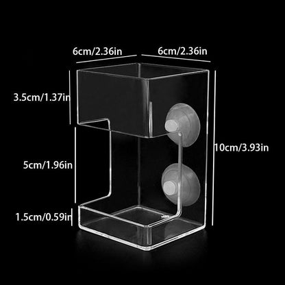 Rommelvrije aquarium voederbak