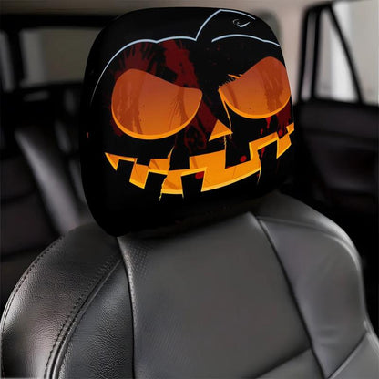 Grappige Cartoon Autokopsteunhoezen – 2 Stuks 2d Universeel Passend