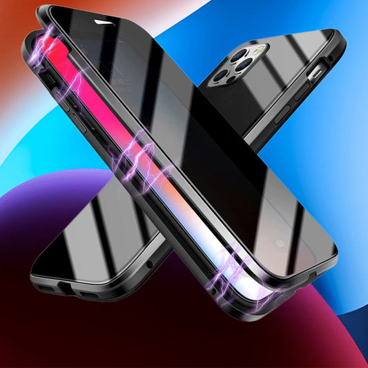 Dubbelzijdig iPhone Magnetisch Gehard Glas Volledig Beschermend Hoesje